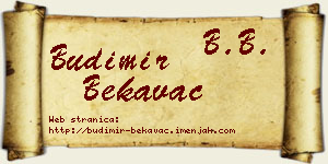 Budimir Bekavac vizit kartica